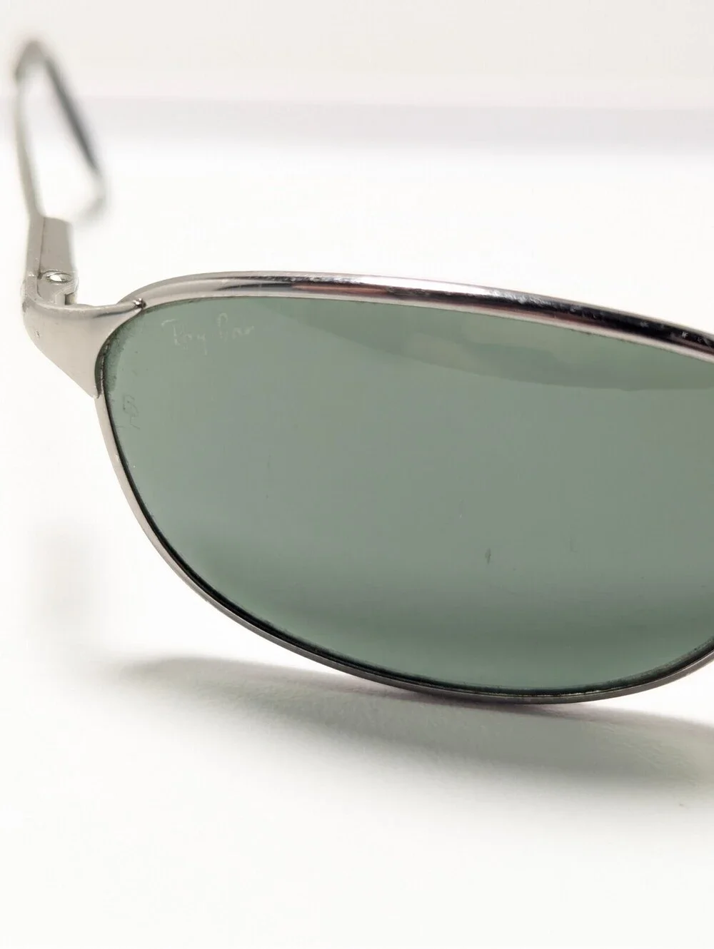 Ray-Ban W2962 Sidestreet Green UV Retro Silver Rectangle Men Fashion Sunglasses